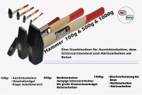 Schlosserhammer 3&acute;er Set L 100/500/1000g