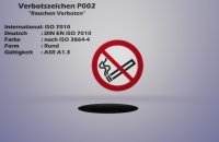 25 x Aufkleber (74x105) Verbotssymbol P002 "Rauchen Verboten"